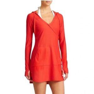 Athleta Wick It Wader Hooded Cover Up Tunic
